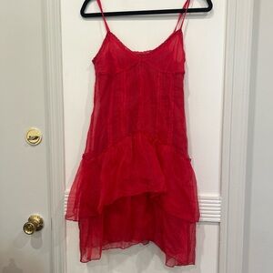 Vintage slip dress in red